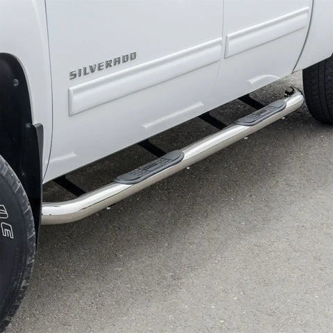 ARIES 204013-2 - 3 Round Polished Stainless Side Bars, Select Silverado, Sierra 1500, 2500, 3500