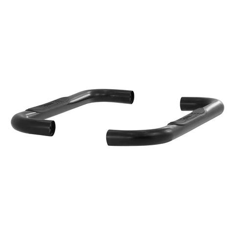 ARIES 204017 - 3 Round Black Steel Side Bars, Select Silverado, Sierra 1500, 2500, 3500 HD