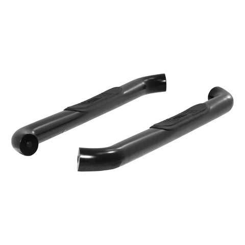 ARIES 204048 - 3 Round Black Steel Side Bars, Select Silverado, Sierra 1500, 2500, 3500