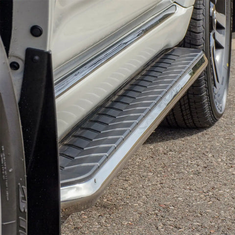 ARIES 2051010 - AeroTread 5 x 70 Polished Stainless Running Boards, Select Nissan Murano