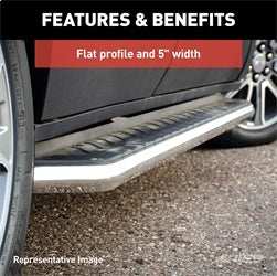 ARIES 2051010 - AeroTread 5 x 70 Polished Stainless Running Boards, Select Nissan Murano