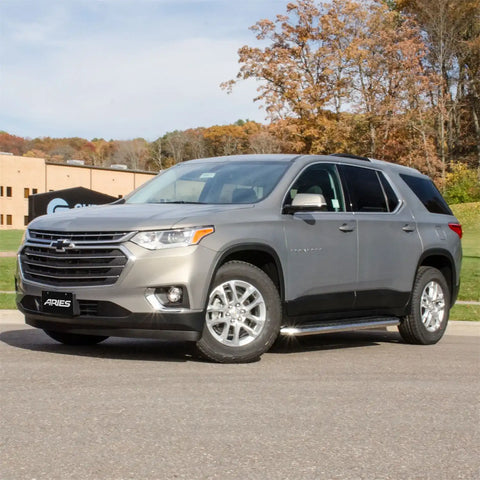 ARIES 2051020 - AeroTread 5 x 76 Polished Stainless Running Boards, Select Traverse, Acadia