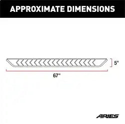 ARIES 2051023 - AeroTread 5 x 67 Polished Stainless Running Boards, Select Jeep Renegade