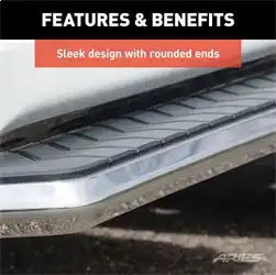 ARIES 2051037 - AeroTread 5 x 70 Polished Stainless Running Boards, Select Nissan Rogue