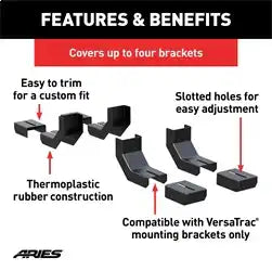 ARIES 2055140 - VersaTrac Running Board Bracket Covers, 4-Pack