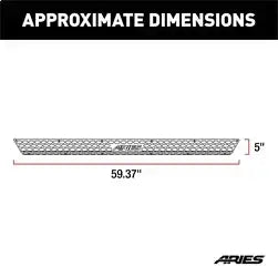 ARIES 2055175 - Paintable 75-Inch Raw Aluminum AdvantEDGE Running Board Step Pad