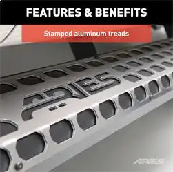 ARIES 2055175 - Paintable 75-Inch Raw Aluminum AdvantEDGE Running Board Step Pad