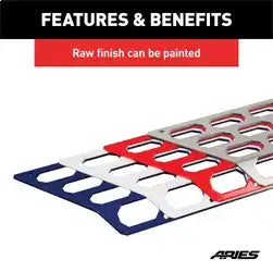 ARIES 2055175 - Paintable 75-Inch Raw Aluminum AdvantEDGE Running Board Step Pad
