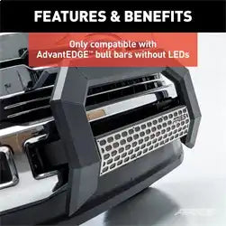 ARIES 2055192 - AdvantEDGE Paintable Cover Plate for Bull Bars without LEDs
