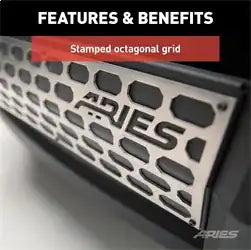ARIES 2055192 - AdvantEDGE Paintable Cover Plate for Bull Bars without LEDs