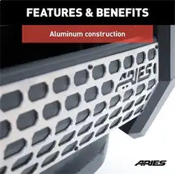 ARIES 2055192 - AdvantEDGE Paintable Cover Plate for Bull Bars without LEDs