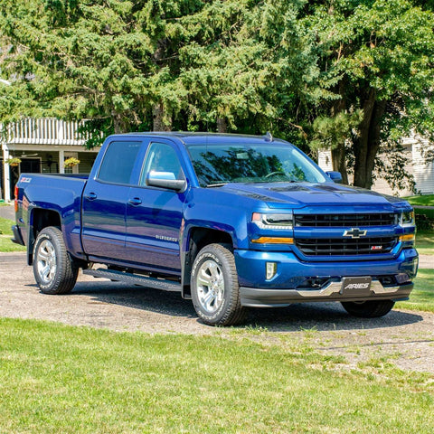ARIES 2055510 - RidgeStep 6-1/2 x 53 Black Steel Running Boards, Select Silverado, Sierra
