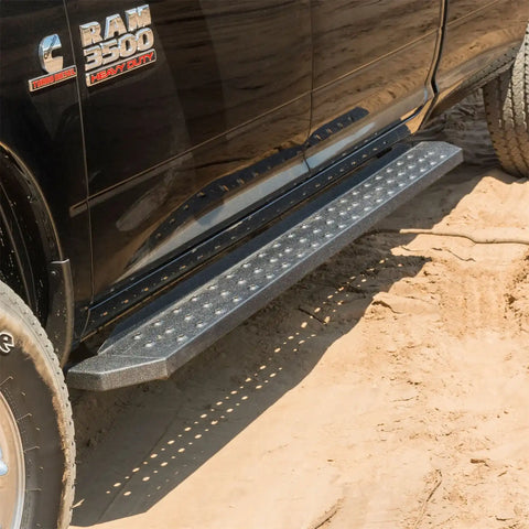 ARIES 2055513 - RidgeStep 6-1/2 x 53 Steel Running Boards, Select Dodge, Ram 1500, 2500, 3500
