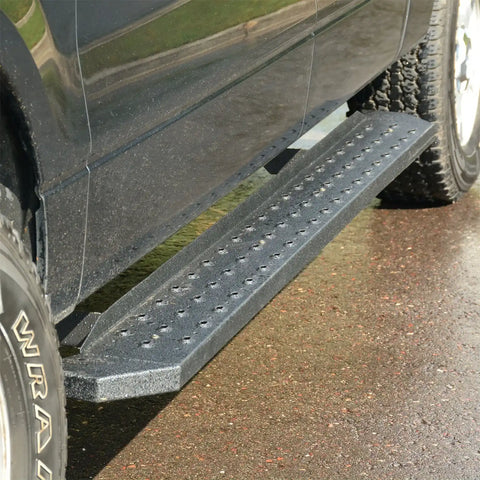 ARIES 2055516 - RidgeStep 6-1/2 x 53 Black Steel Running Boards, Select Ford F-150
