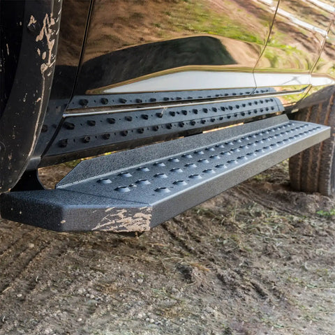 ARIES 2055520 - RidgeStep 6-1/2 x 53 Black Steel Running Boards, Select Ford F-Series