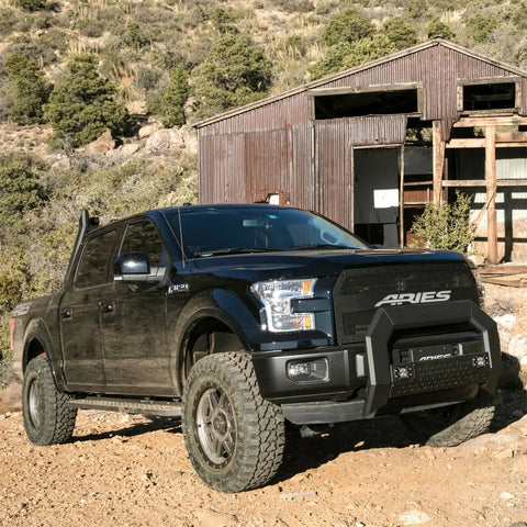 ARIES 2055520 - RidgeStep 6-1/2 x 53 Black Steel Running Boards, Select Ford F-Series
