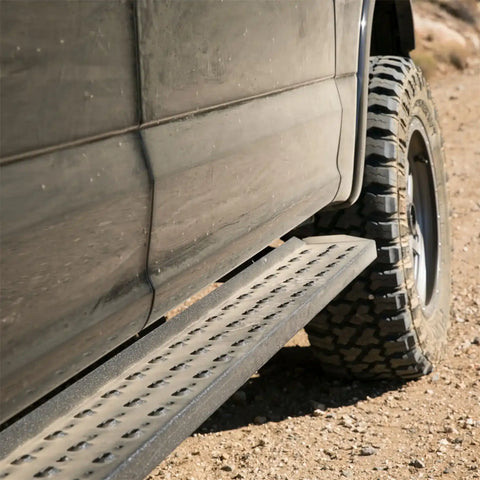 ARIES 2055520 - RidgeStep 6-1/2 x 53 Black Steel Running Boards, Select Ford F-Series