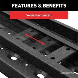 ARIES 2055534 - RidgeStep 6-1/2 x 96", 36 Steel Running Boards, Select Sprinter 2500, 3500