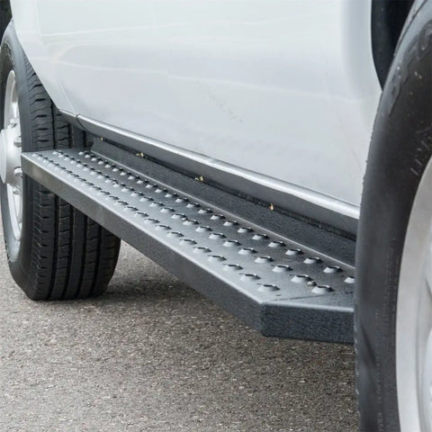 ARIES 2055535 - RidgeStep 6-1/2 x 96", 36 Black Steel Running Boards, Select Ford Transit