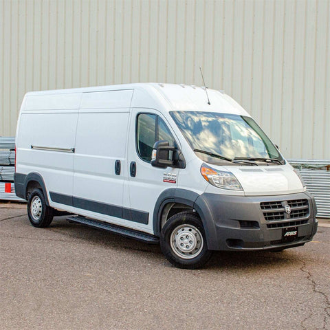 ARIES 2055539 - RidgeStep 6-1/2 x 96", 36 Black Steel Running Boards, Select Ram ProMaster