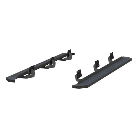 ARIES 2055549 - RidgeStep 6-1/2 x 91 Black Steel Running Boards, Select Ram 1500 Crew Cab