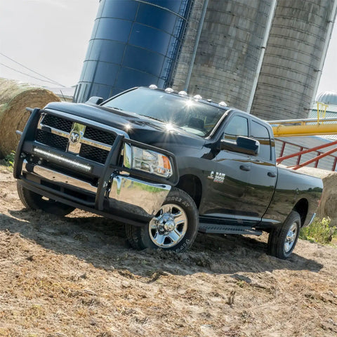 ARIES 2055550 - RidgeStep 6-1/2 x 75 Black Steel Running Boards, Select Ram 1500