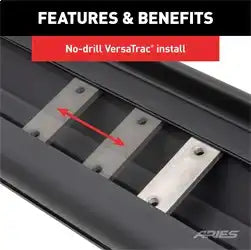 ARIES 2057985 - AscentStep 5-1/2 x 85 Black Steel Running Boards (No Brackets)