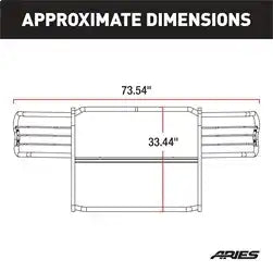 ARIES 2059 - Black Steel Grille Guard, Select Toyota FJ Cruiser
