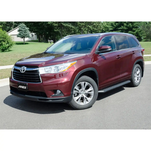 ARIES 2061015 - AeroTread 5 x 70 Black Stainless Running Boards, Select Toyota Highlander