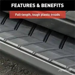 ARIES 2061027 - AeroTread 5 x 67 Black Stainless Running Boards, Select Toyota 4Runner