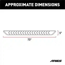 ARIES 2061040 - AeroTread 5 x 73 Black Stainless Running Boards, Select Ford Explorer