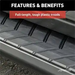 ARIES 2061040 - AeroTread 5 x 73 Black Stainless Running Boards, Select Ford Explorer