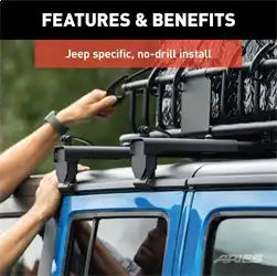 ARIES 2070450 - Jeep Roof Rack Crossbars for Wrangler JK (2-Pack)