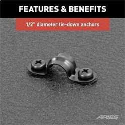 ARIES 2070465 - Black Aluminum Security Cargo Lid, Select Jeep JK Unlimited