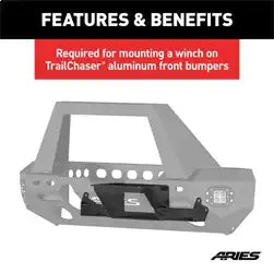 ARIES 2072102 - TrailChaser Bumper Jeep JL, Gladiator Winch Reinforcement Bracket