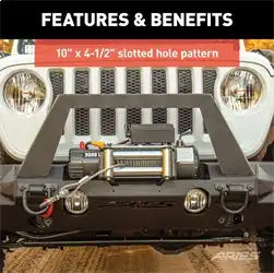 ARIES 2072102 - TrailChaser Bumper Jeep JL, Gladiator Winch Reinforcement Bracket