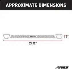 ARIES 2074100 - Rocker Step Running Boards, Select Jeep Wrangler JK