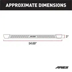 ARIES 2074102 - Rocker Step Running Boards, Select Jeep Wrangler TJ