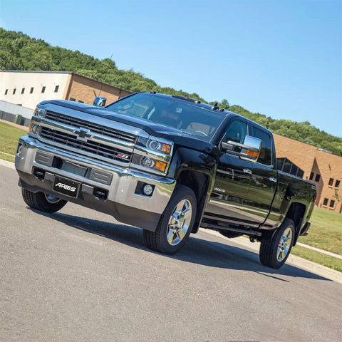 ARIES 2074109 - Rocker Step Running Boards, Select Silverado, Sierra 1500, 2500, 3500 Crew Cab