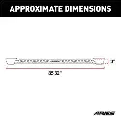 ARIES 2074113 - Rocker Step Running Boards, Select Silverado, Sierra 1500, 2500, 3500 Crew Cab