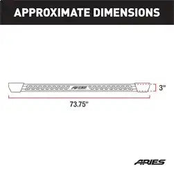 ARIES 2074118 - Rocker Step Running Boards, Select Jeep Wrangler JL Unlimited