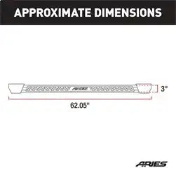 ARIES 2074142 - Black Steel Rocker Step Guard Running Boards, Select Nissan Xterra