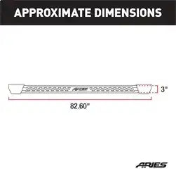 ARIES 2074151 - Black Steel Rocker Step Guard Running Boards, Select Toyota Tacoma