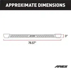 ARIES 2074152 - Black Steel Rocker Step Guard Running Boards, Select Toyota Tundra