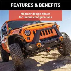 ARIES 2081001 - TrailChaser Jeep Wrangler JK Aluminum Front Bumper Center Section