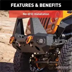 ARIES 2081001 - TrailChaser Jeep Wrangler JK Aluminum Front Bumper Center Section