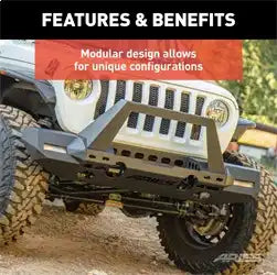 ARIES 2081003 - TrailChaser Jeep Wrangler JL, Gladiator Steel Front Bumper Center Section