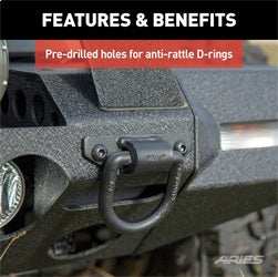 ARIES 2081003 - TrailChaser Jeep Wrangler JL, Gladiator Steel Front Bumper Center Section