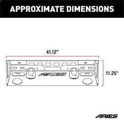 ARIES 2081004 - TrailChaser Jeep Wrangler JL, Gladiator Aluminum Front Bumper Center Section
