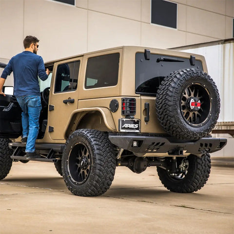 ARIES 2081020 - TrailChaser Jeep Wrangler JK Steel Rear Bumper Center Section